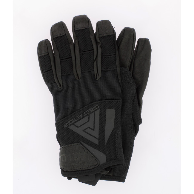 Gants durs en cuir véritable noir - Direct Action