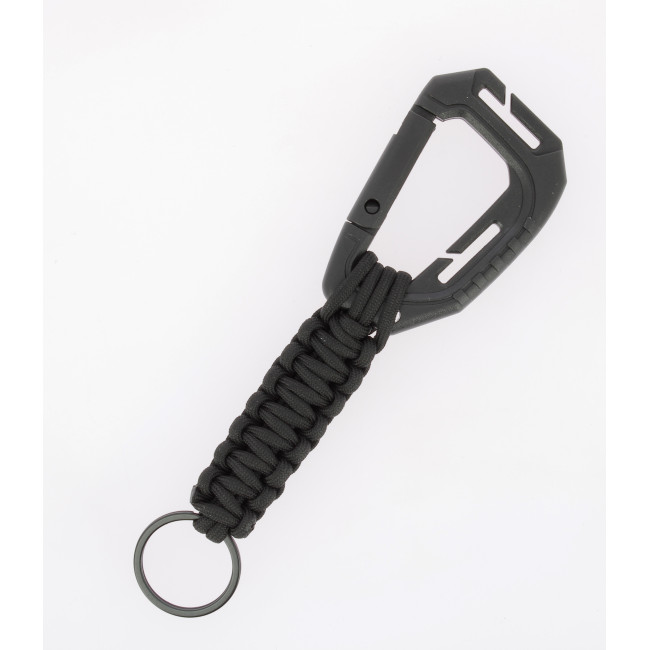 Paracord-Schlüsselanhänger mit schwarzem Molle-Karabiner - Miltec