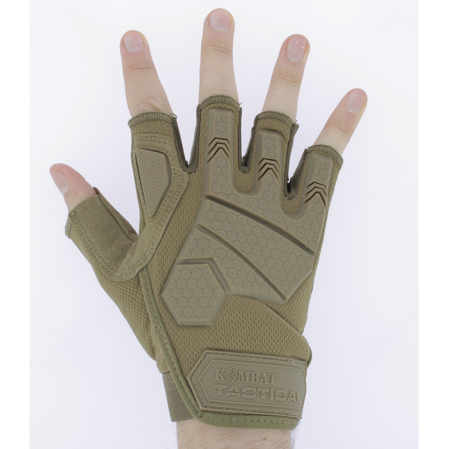 Alpha Tactical Fingerlose Handschuhe Coyote - Kombat Tactical