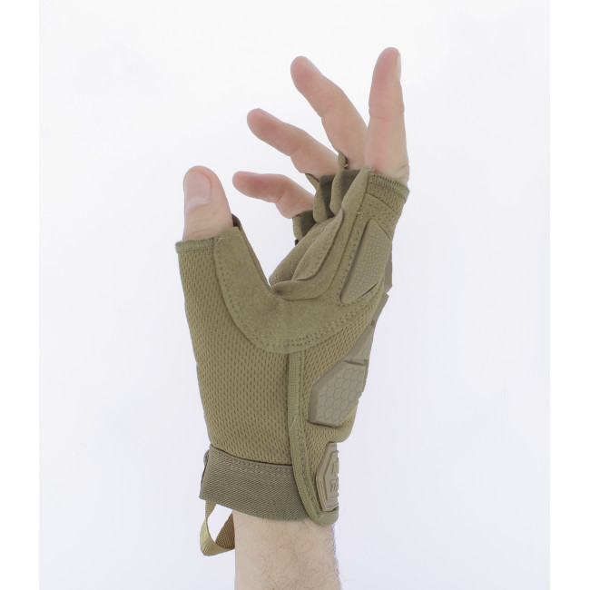 Alpha Tactical Fingerlose Handschuhe Coyote - Kombat Tactical