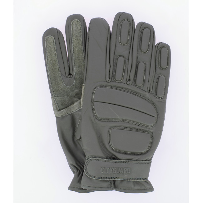 Interventihandschoenen leer Groen - CityGuard
