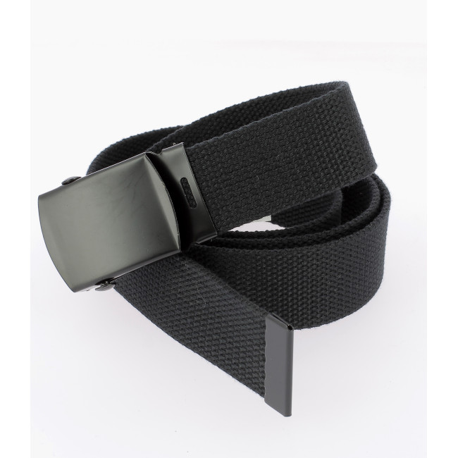 Ceinture toile Noire boucle mat - CityGuard