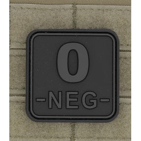 Patch carré groupe sanguin O- blackops - JTG