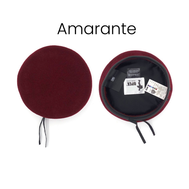 Béret Militaire Amarante Bord en Cuir - Patrol Équipements
