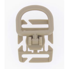 Point d'ancrage rotatif D-ring avec fixation pour passant M.O.L.L.E. tan - A10 Equipment