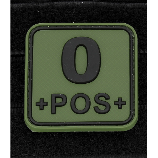 Vierkante bloedgroep O+ groen OD patch - JTG
