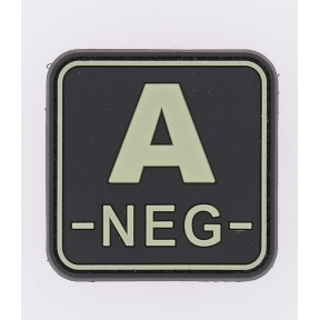 Vierkante patch bloedgroep A- Fluorescerend - JTG