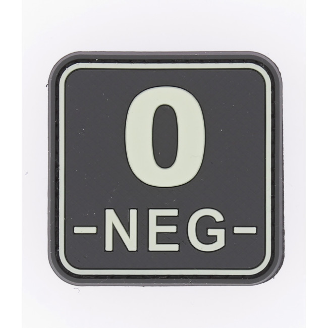 Patch carré groupe sanguin O- Fluorescent - JTG Patch carré groupe sanguin O- Fluorescent - JTG