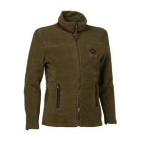 Bluza polarowa dziecięca Khaki z wyhaftowanym dzikiem - Percussion