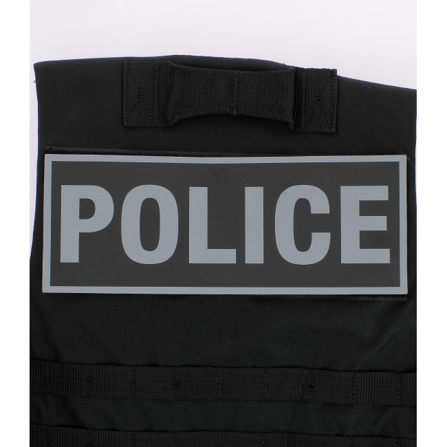 Opaska odblaskowa czarne tło Policja 27,5 x 10,5 cm -Patrol Equipement