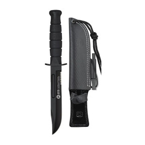 Couteau lame 17cm poignée G10 Noir- K25