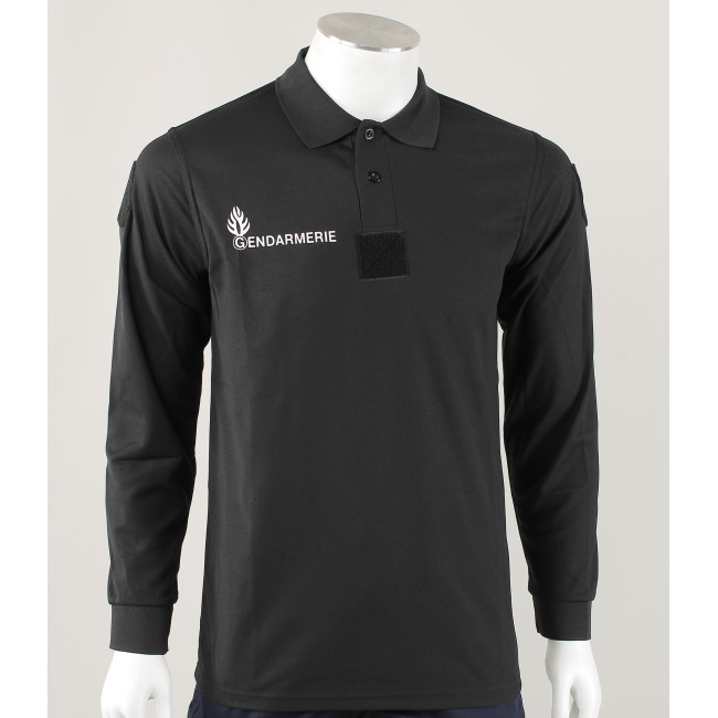 Polo GD zwart lange mouwen Cooldry - Patrol Equipement