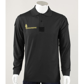 Polo Gendarmeria Mobile Cooldry + Velcro Nero - Patrol Equipement