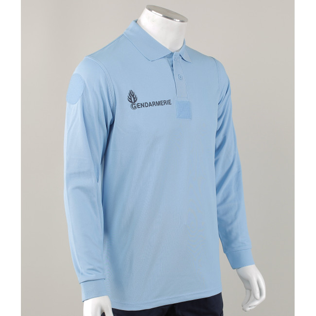 Polo gendarmerie bleu manches longues -Patrol Equipement