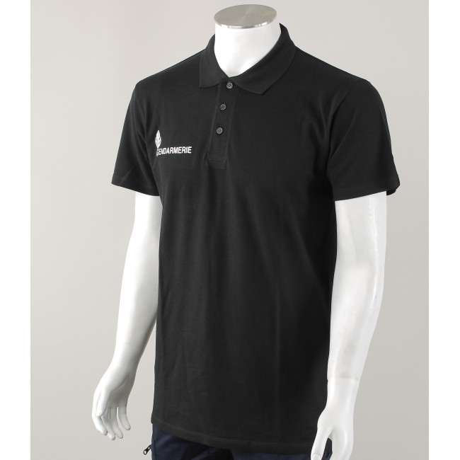Polo noir manches courtes Gendarmerie -Patrol Equipement