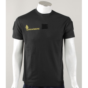T-shirt Cooldry avec velcro Gendarmerie Mobile - Noir - Patrol Equipement