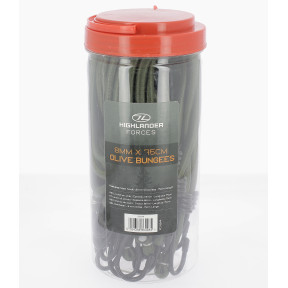 Set di 12 tenditori verde oliva 8mm75cm - Highlander