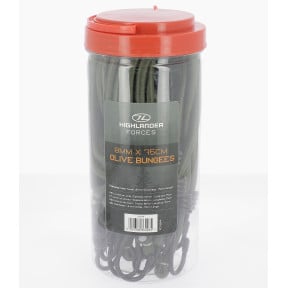 Lot de 12 tendeurs vert olive 8mm75cm - Highlander