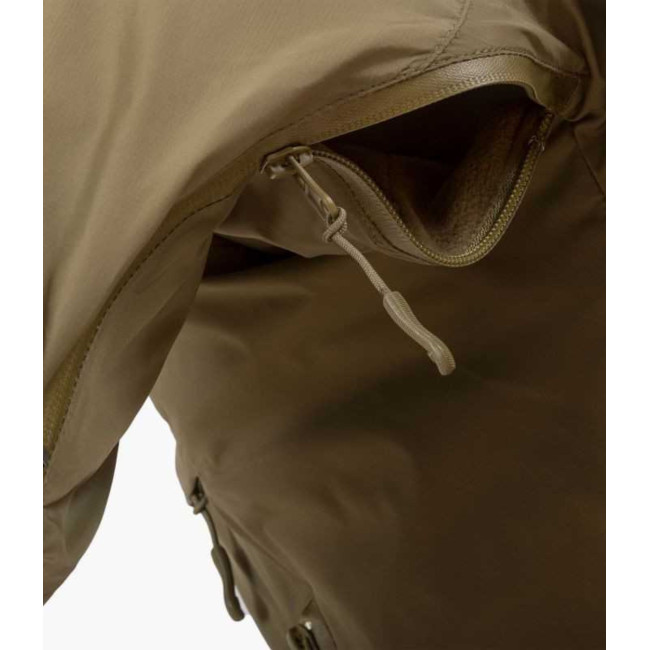 Waterdichte jas Halo gevoerd met micro-fleece ranger green - Highlander