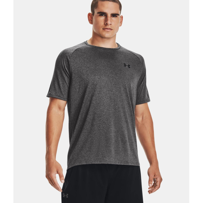 UA Tech T-Shirt für Herren - Grau Meliert / Schwarz - Under Armour