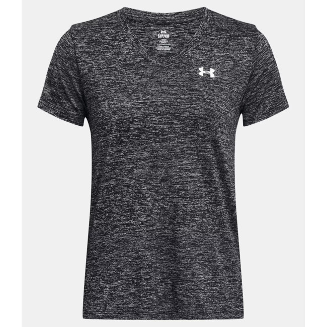 UA Tech™ Twist V-Ausschnitt T-Shirt für Damen - Schwarz - Under Armour