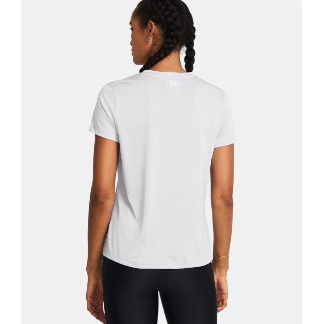 UA Tech™ Twist V-Ausschnitt T-Shirt für Damen - Halo Grau - Under Armour