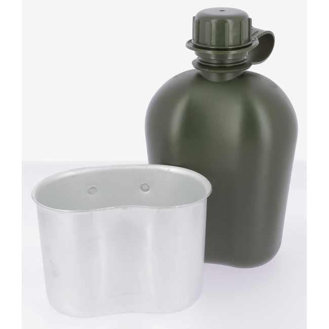 Veldfles met beker en hoes Camo - Miltec