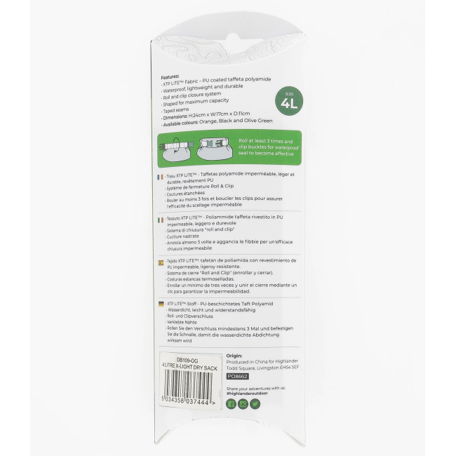 Wasserdichter Beutel 4L Grün - Highlander