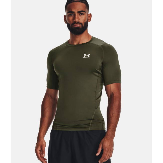 HeatGear® Armour Kurzarm-T-Shirt für Herren - Olivgrün - Under Armour