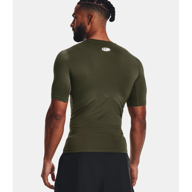 T-shirt à manches courtes HeatGear® Armour pour homme - Vert Olive - Under Armour