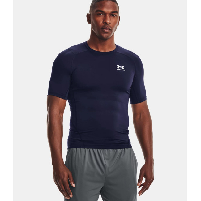 T-shirt à manches courtes HeatGear® Armour pour homme - Bleu Marine - Under Armour