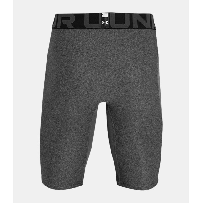 Lange short met zakken HeatGear® voor heren - Grijs Gemêleerd / Zwart - Under Armour