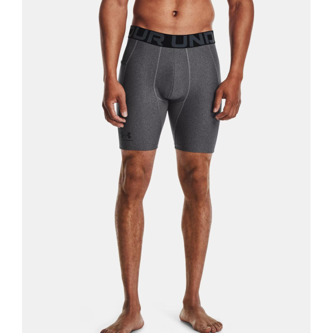 Compressie short HeatGear® Armour voor heren - Grijs Gemêleerd / Zwart - Under Armour