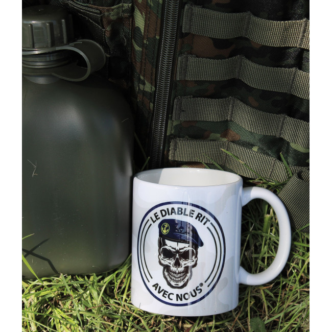 Becher Der Teufel Marschiert Mit Uns Marine - Army Design