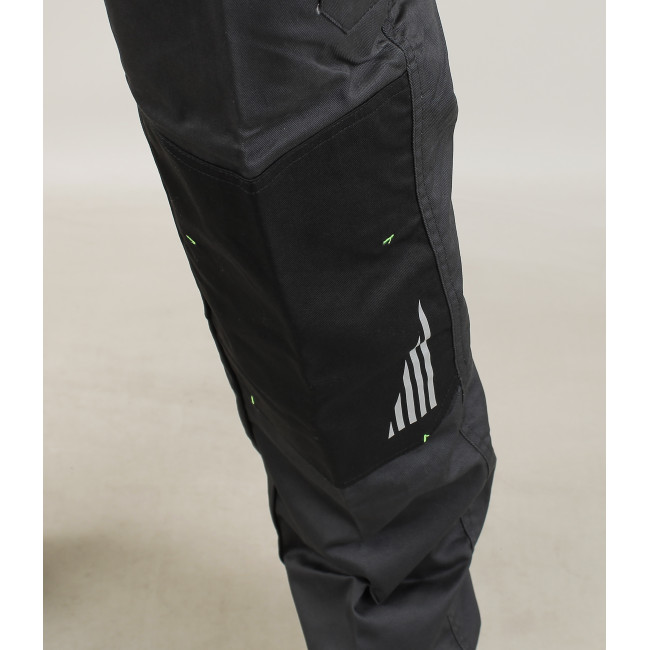 Pantalon de travail Sulfate bicolore multipoches Gris Sombre/Noir - LMA
