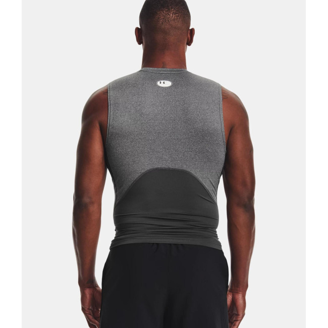 Haut sans manches HeatGear® Armour pour homme - Gris Chiné / Noir - Under Armour