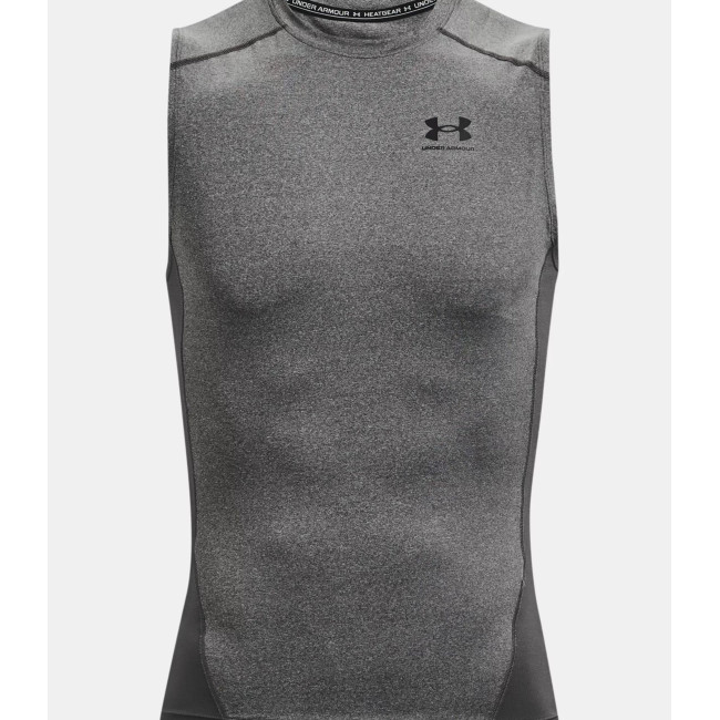Haut sans manches HeatGear® Armour pour homme - Gris Chiné / Noir - Under Armour