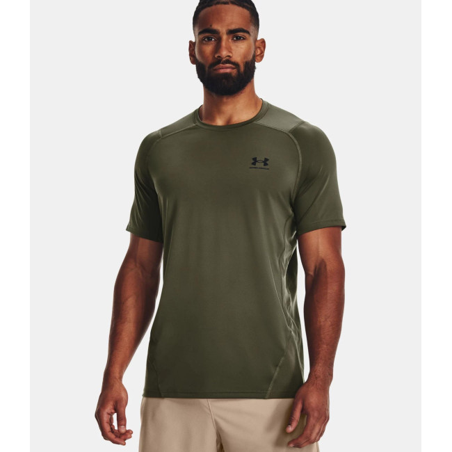 Haut ajusté à manches courtes HeatGear® Armour pour homme - Vert Olive - Under Armour