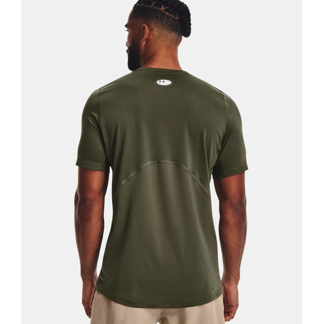 Dopasowana koszulka z krótkimi rękawami HeatGear® Armour dla mężczyzn - Oliwkowy - Under Armour