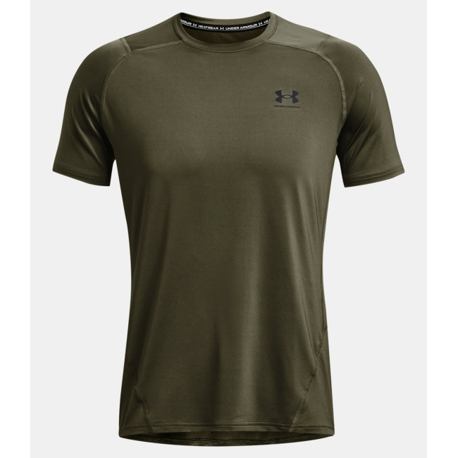 Strak aansluitend kortemouwen HeatGear® Armour shirt voor heren - Olijfgroen - Under Armour