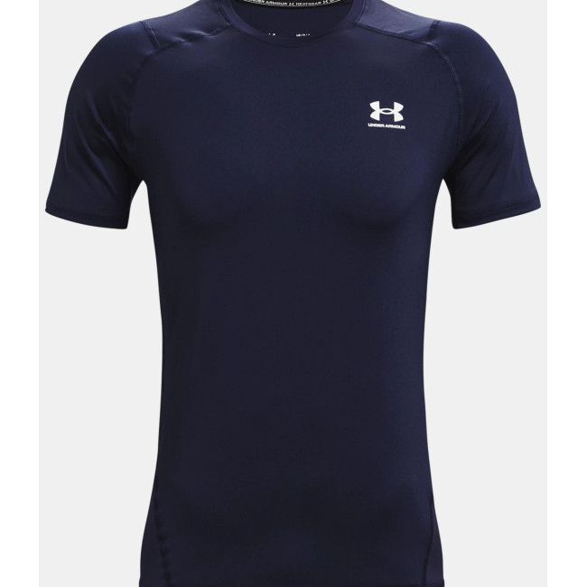Strak aansluitend kortemouwen HeatGear® Armour shirt voor heren - Marineblauw - Under Armour