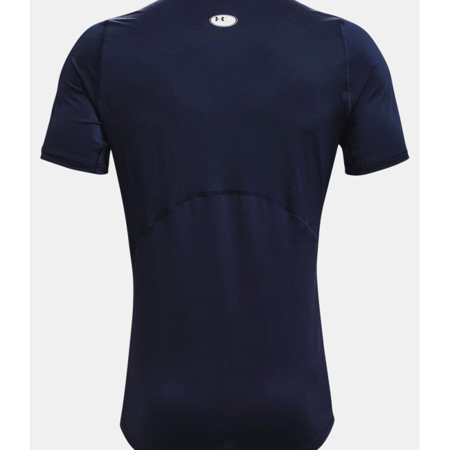 Dopasowana koszulka z krótkimi rękawami HeatGear® Armour dla mężczyzn - Granatowy - Under Armour
