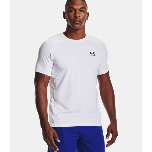 Haut ajusté à manches courtes HeatGear® Armour pour homme - Blanc - Under Armour