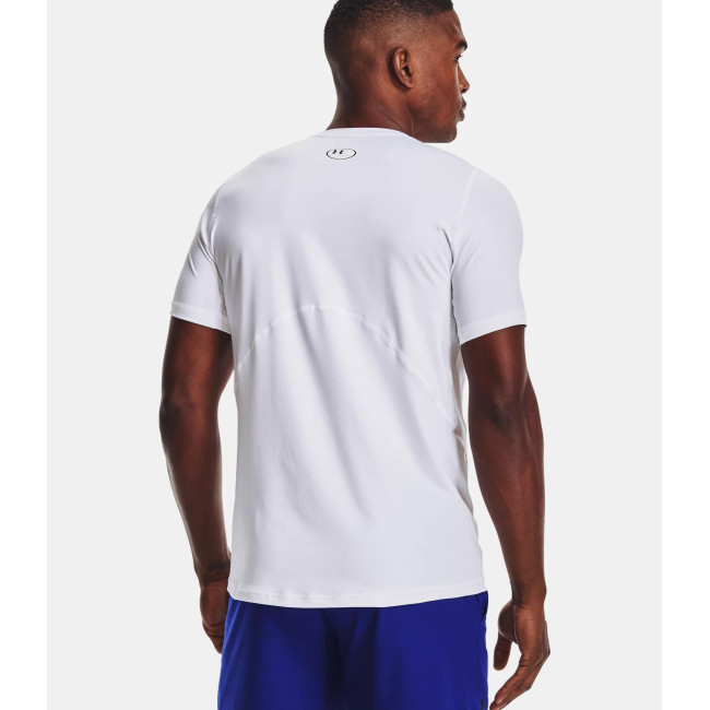 Aansluitend shirt met korte mouwen HeatGear® Armour voor heren - Wit - Under Armour