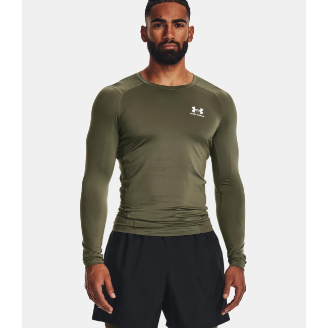 Longsleeve shirt HeatGear® Armour voor heren - Olijfgroen - Under Armour