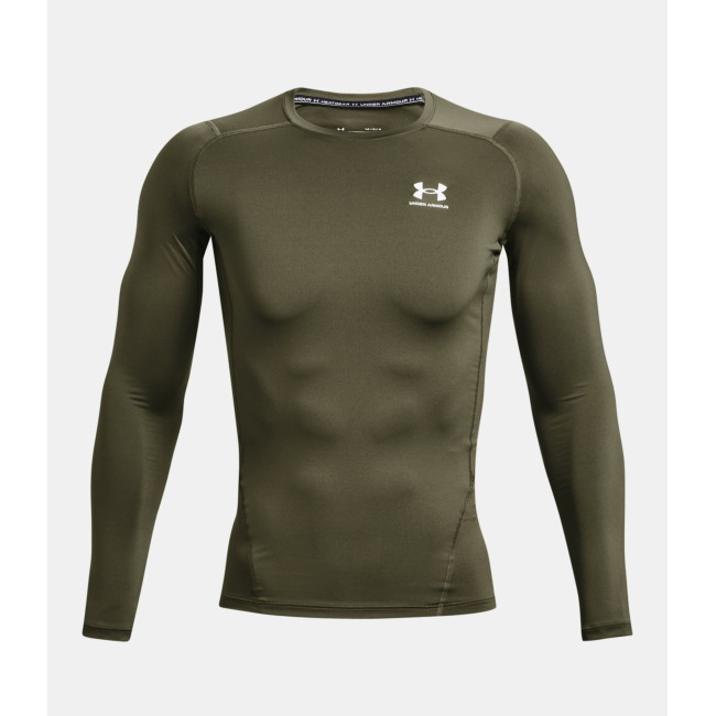 Longsleeve shirt HeatGear® Armour voor heren - Olijfgroen - Under Armour