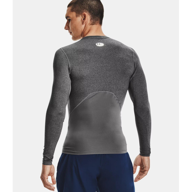Haut à manches longues HeatGear® Armour pour homme - Gris Chiné / Noir - Under Armour