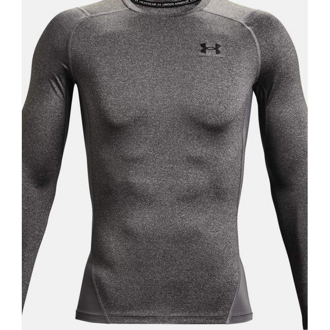 Haut à manches longues HeatGear® Armour pour homme - Gris Chiné / Noir - Under Armour