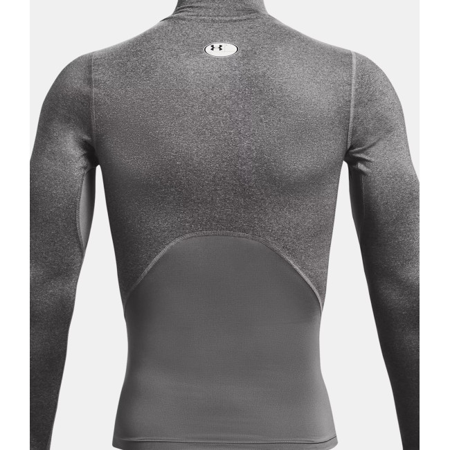 Koszulka z długimi rękawami i wysokim kołnierzem HeatGear® Armour dla mężczyzn - Szary Melanż / Czarny - Under Armour