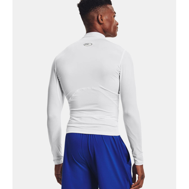 Koszulka z długimi rękawami i wysokim kołnierzem HeatGear® Armour dla mężczyzn - Biały - Under Armour